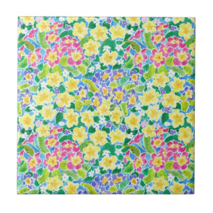 Carreau Joli Carrelage en céramique rose, bleu, jaune Prim