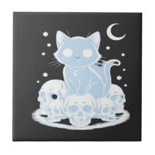 Carreau Joli chaton d'Halloween Chat gothique Essenti