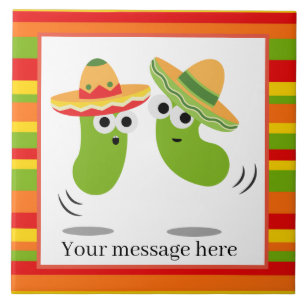 Carreau Joli haricot mexicain de saut ajouter message déco