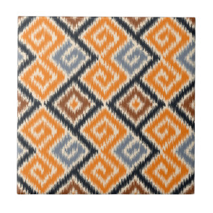 Carreau Joli ikat coloré Kitchen backsplash Orange