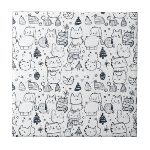 Carreau Joli motif de Noël en hiver à dessiner (1)