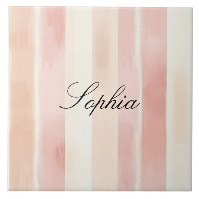 Carreau Joli Peach rose Crème raypes (Devant)
