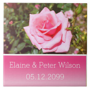 Carreau Joli rose rose fleur mariage anniversaire