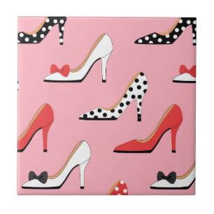 Carreau Joli talons de mode rose