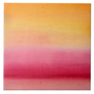 Carreau Jolie aquarelle rose orange