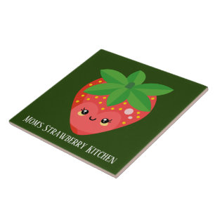 Carreau jolie cuisine de décoration de fraise Kawaii