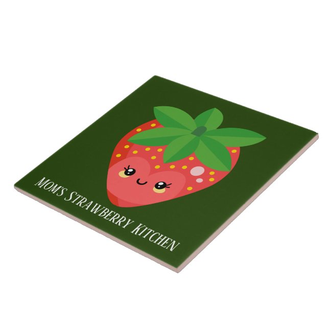 Carreau jolie cuisine de décoration de fraise Kawaii (Côté)