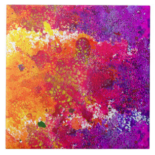 Carreau Jolie peinture abstraite colorée