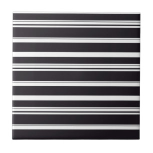 Carreau Jolies rayures noires et blanches