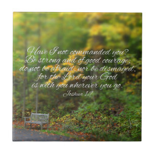 Carreau Joshua 1:9 Bible Verse Écriture chrétienne