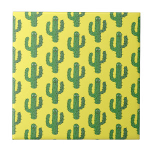 Carreau Jour des morts heureux Cactus Patterned