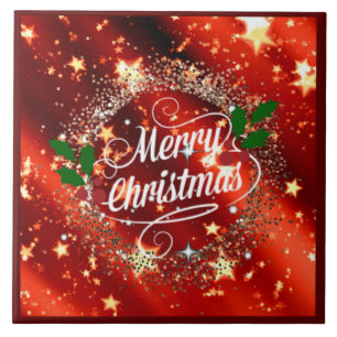 Carreau Joyeux Christmans, parties scintillant et brillanc