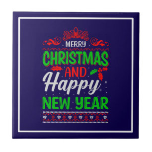 Carreau Joyeux Noël Et Joyeux Nouvel An-61064
