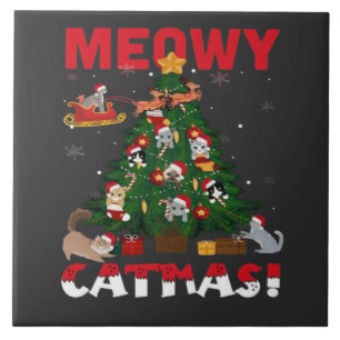 Carreau Joyeux Noël félin