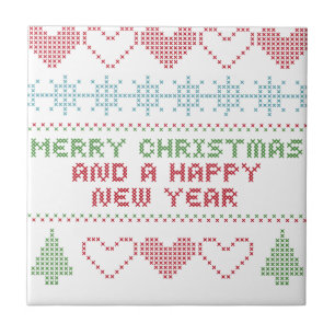 Carreau joyeux Noël heureux nouvelle année