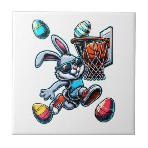 Carreau Joyeux Pâques Basketball Garçons Lapin de Pâques D
