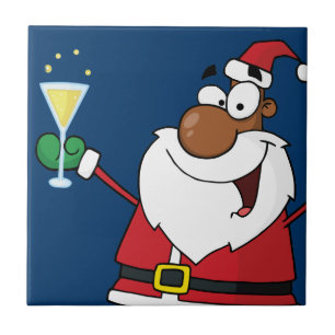 Carreau Joyeux toast de Black Père Noël