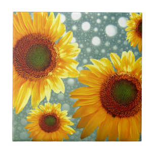 Carreau Joyeux tournesols mousseux
