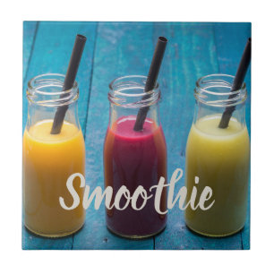 Carreau Jus de smoothie boisson mangue orange kiwi cadeau