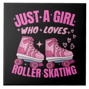 Carreau Juste Une Fille Qui Aime Le Patin À Roulettes