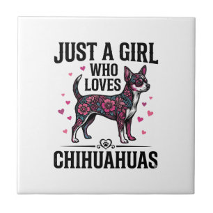 Carreau Juste Une Fille Qui Aime Les Chihuahuas Design De