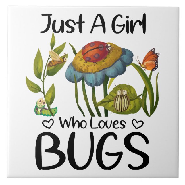 Carreau Juste une fille qui aime les insectes (Devant)