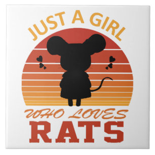 Carreau Juste une fille qui aime les rats