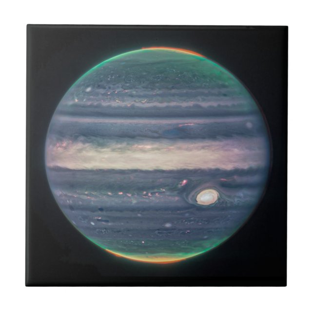 Carreau JWST Image de la planète Jupiter en infrarouge (Devant)