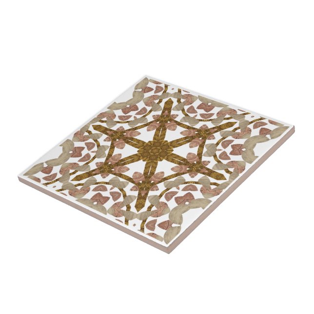 Carreau  Kaleidoscope bois - Wood kaléidoscope (Côté)