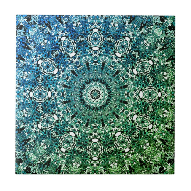 Carreau Kaliedoscope marocain géométrique de style ornemen (Devant)