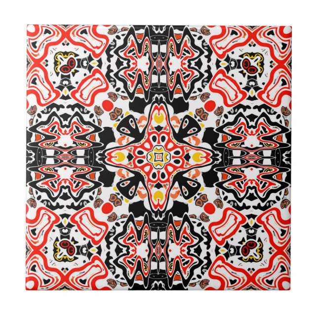 Carreau Kaliedoscope marocain géométrique de style ornemen (Devant)