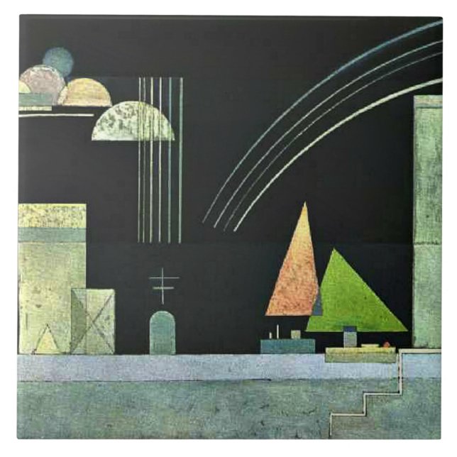 Carreau Kandinsky - Au repos, célèbre oeuvre abstraite (Devant)