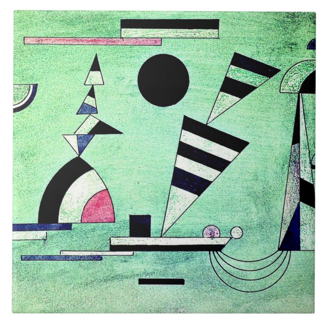 Carreau Kandinsky - Immergé dans l'art vert, populaire,  (Devant)