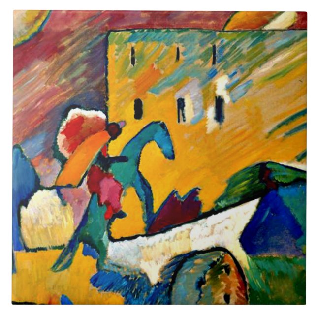 Carreau Kandinsky: Improvization 3, landscape painting (Devant)