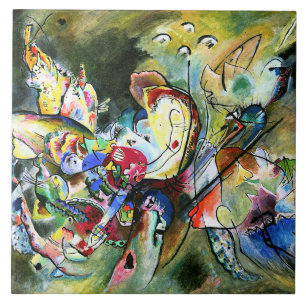 Carreau Kandinsky - Troublée, peinture colorée,