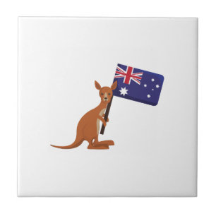 Carreau kangourou drapeau australie