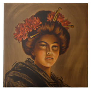 Carreau Karama : Actrice japonaise Romance Geisha
