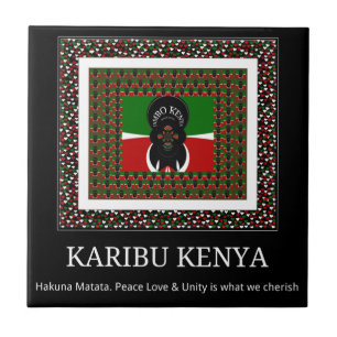 Carreau Karibu Kenya : Les couleurs vives du drapeau natio