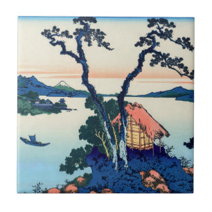 Carreau Katsushika Hokusai - Lac Suwa dans la province de 