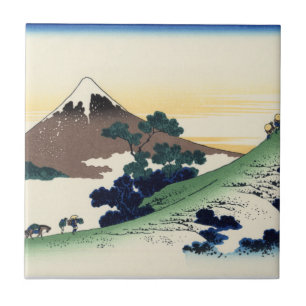 Carreau Katsushika Hokusai. Le col de l'Inume dans la prov