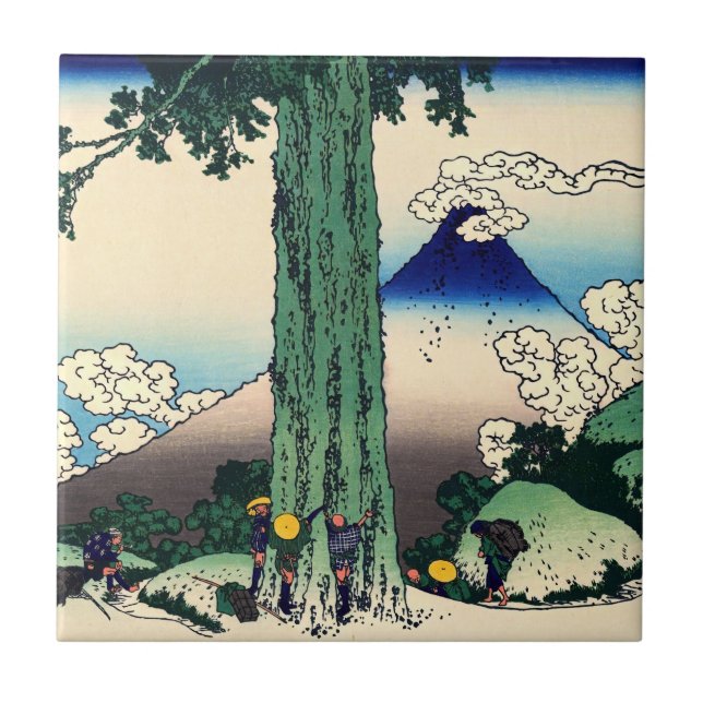 Carreau Katsushika Hokusai - Passe Mishima dans la provinc (Devant)