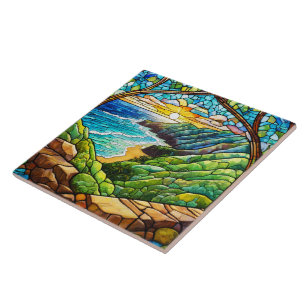 Carreau Kauai- vue de hankapiai Art du verre tendu