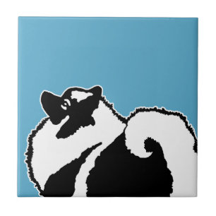 Carreau Keeshond Graphics - Cute Original Chig Art