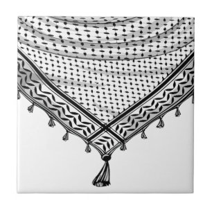 Carreau Keffiyeh Écharpe palestinienne tissu traditionnel