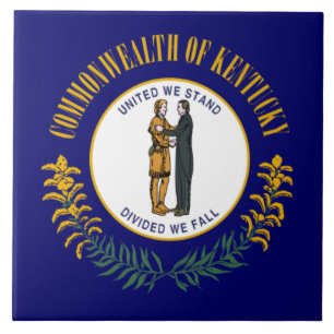 Carreau Kentucky : Drapeau d'État américain du Commonwealt