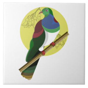 Carreau KERURU Pigeon en bois NZ BIRD