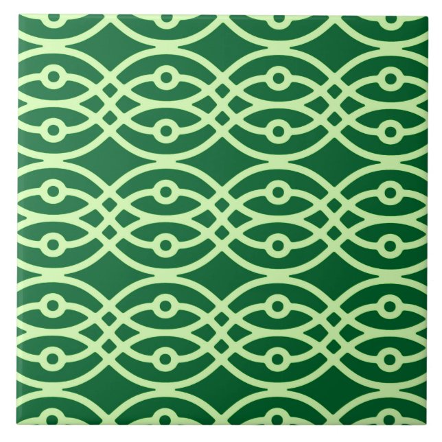 Carreau Kimono, vert foncé et vert clair (Devant)