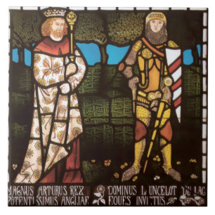 Carreau King Arthur et Sir Lancelot par William Morris