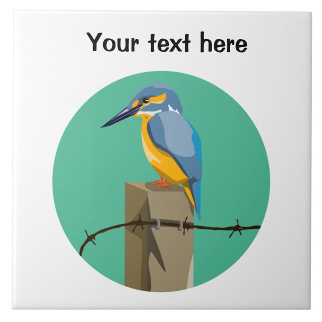 Carreau Kingfisher Bird (Devant)