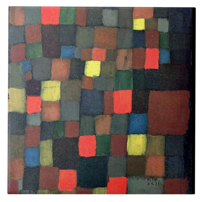 Carreau Klee - Harmonie Abstraite des couleurs avec les Ca (Devant)